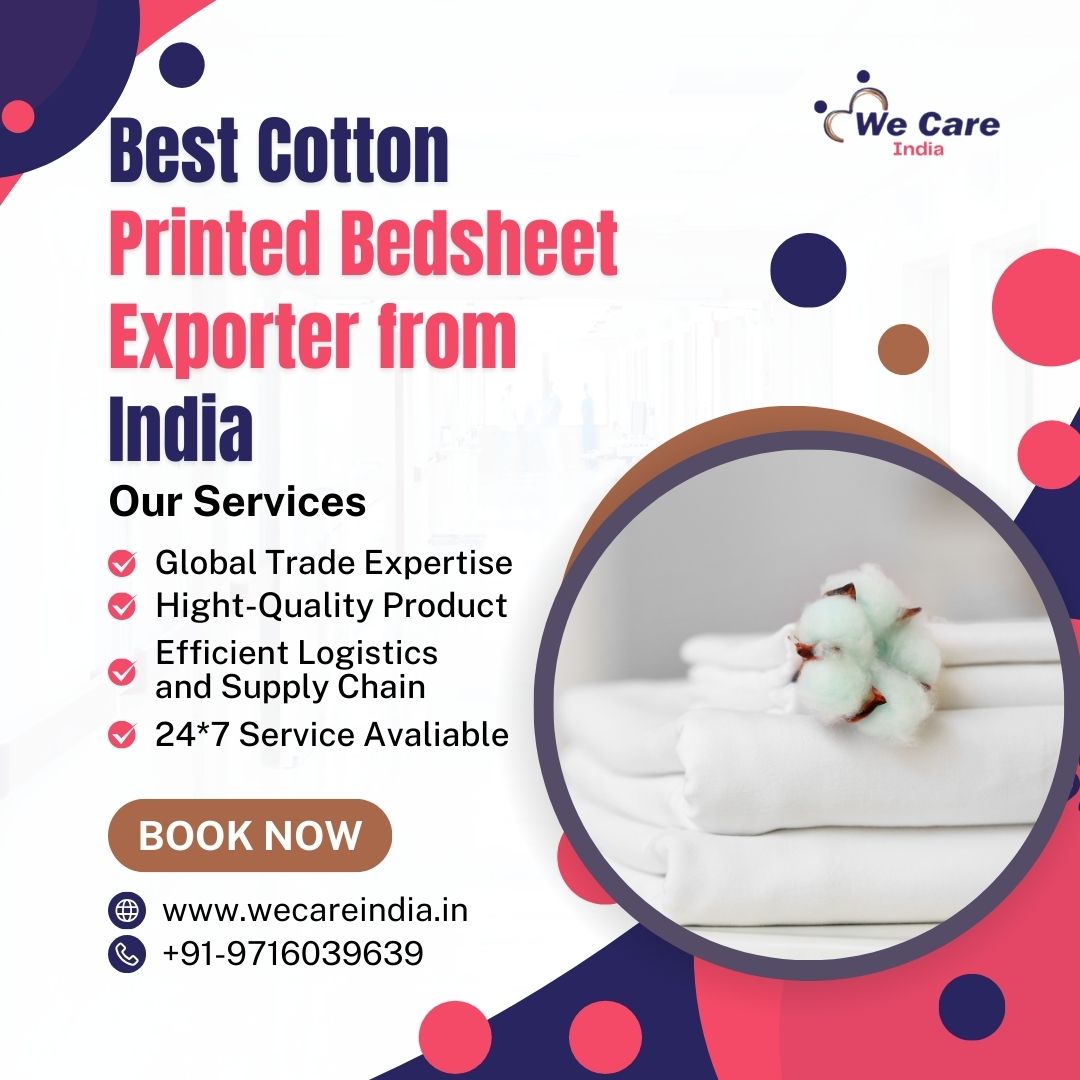 Best Cotton Printed Bedsheet Exporter from India